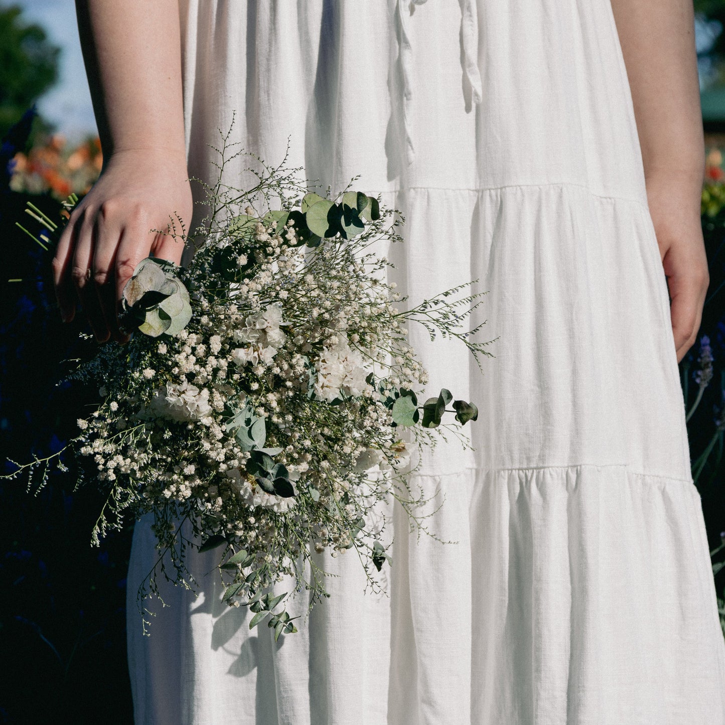 Soft Eucalyptus & baby's breath Bridal Bouquet