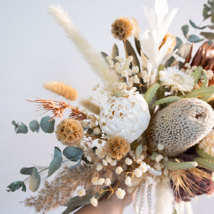 Pearl Reverie | Neutral Dried Flower Bridal Bouquet