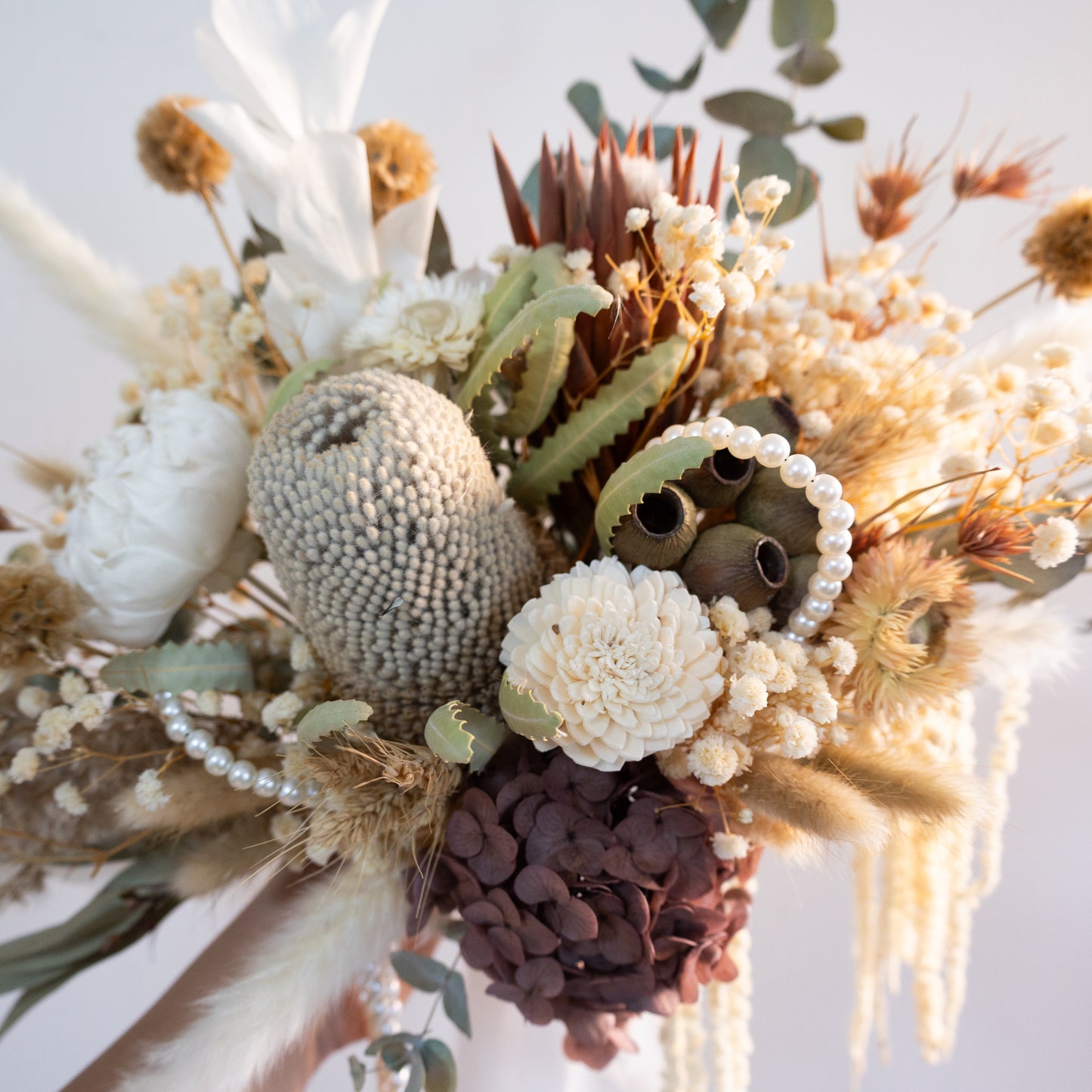Pearl Reverie | Neutral Dried Flower Bridal Bouquet
