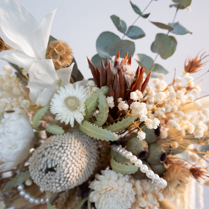 Pearl Reverie | Neutral Dried Flower Bridal Bouquet