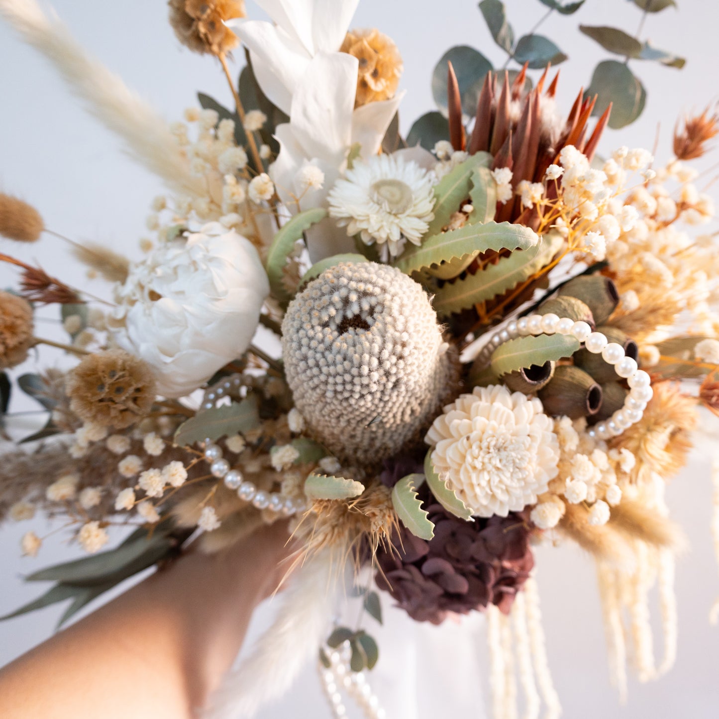 Pearl Reverie | Neutral Dried Flower Bridal Bouquet
