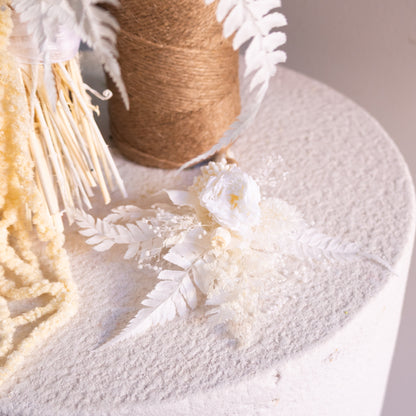 Ivory Cascade | White Dried Flower Bridal Bouquet