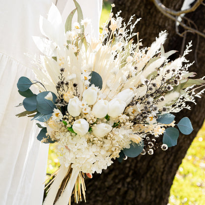 White Tulip Bridal Bouquet