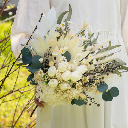 White Tulip Bridal Bouquet