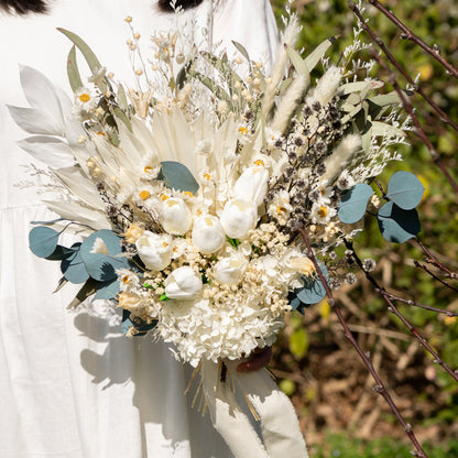 White Tulip Bridal Bouquet