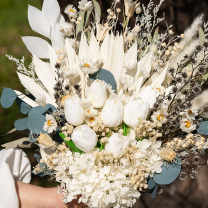 White Tulip Bridal Bouquet