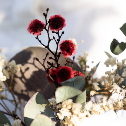 Burgundy & Ivory Rose Bridal Bouquet
