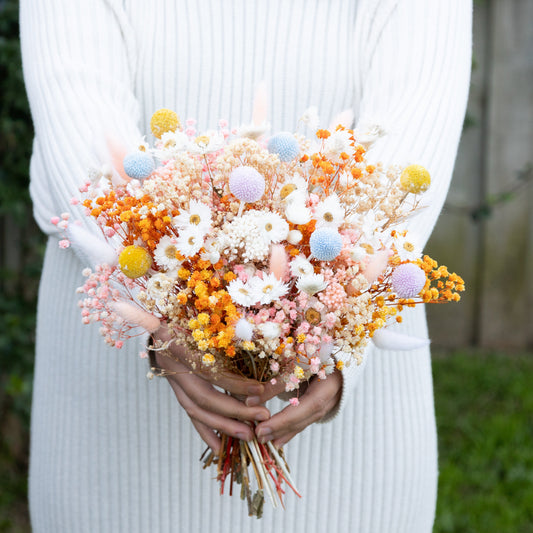 Soft Rainbow Meadow Bridesmaid Bouquet