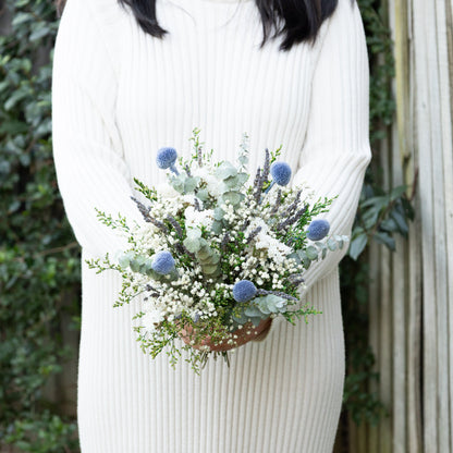 Dusty Blue Dream Dried Bridal Bouquet