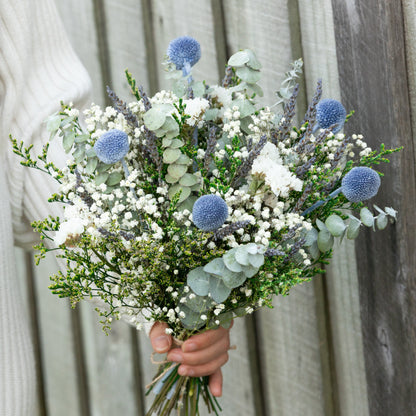 Dusty Blue Dream Dried Bridal Bouquet