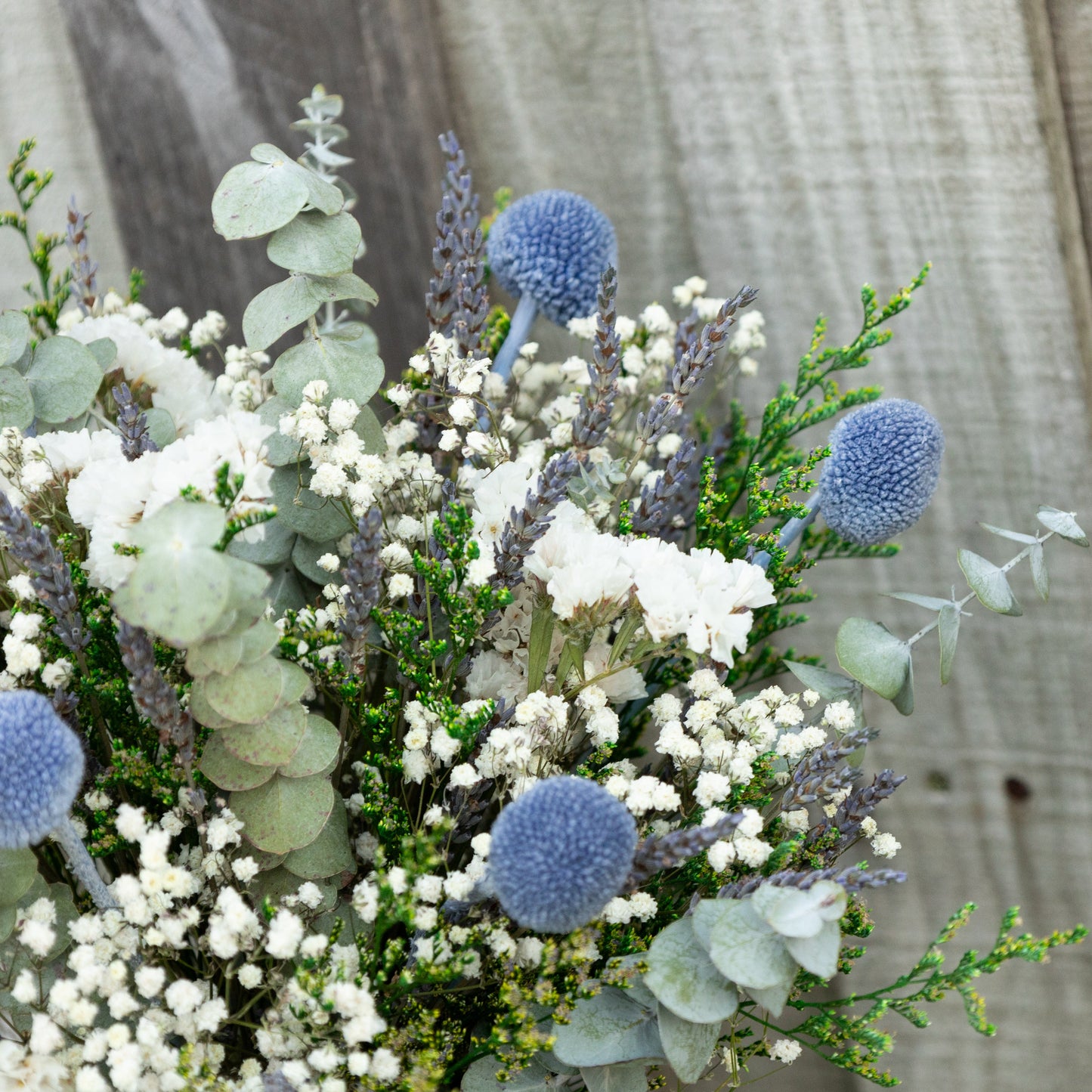 Dusty Blue Dream Dried Bridal Bouquet