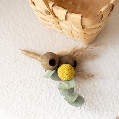 Gumnut and Billy Button Boutonniere
