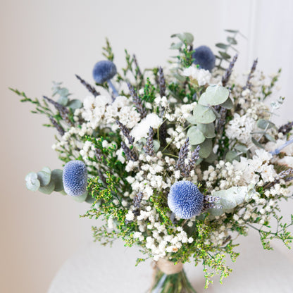 Dusty Blue Dream Dried Bridal Bouquet