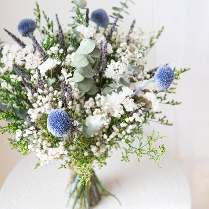 Dusty Blue Dream Dried Bridal Bouquet