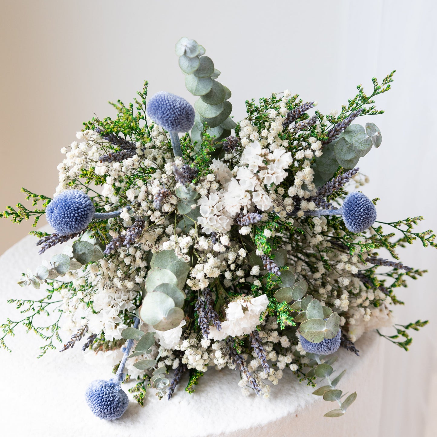 Dusty Blue Dream Dried Bridal Bouquet