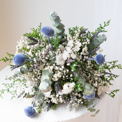 Dusty Blue Dream Dried Bridal Bouquet