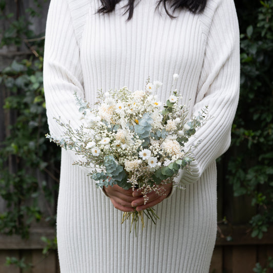 Soft Eucalyptus & Daisy Bridal bouquet