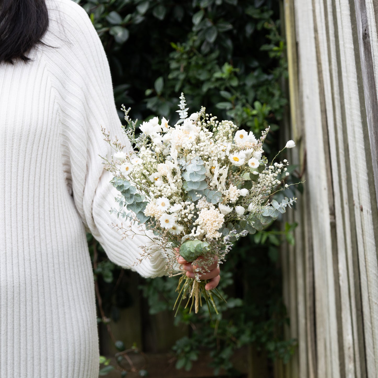 Soft Eucalyptus & Daisy Bridal bouquet