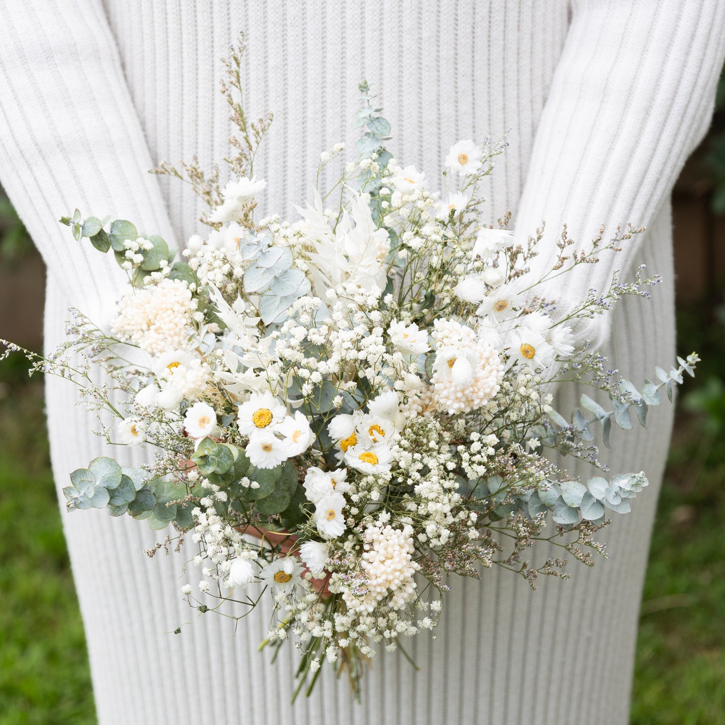 Soft Eucalyptus & Daisy Bridal bouquet