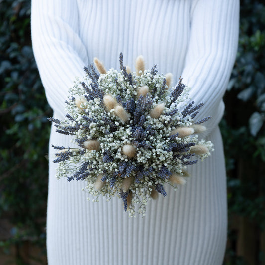 Lavender & Baby’s Breath Dried Bridesmaid Bouquet