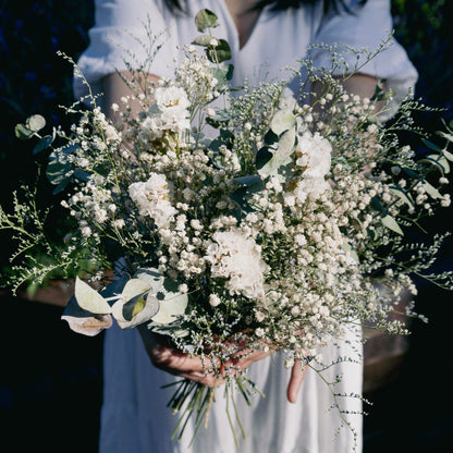 Soft Eucalyptus & Baby's Breath Bridal Bouquet