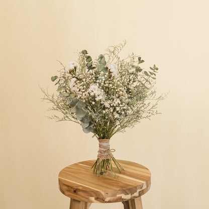 Soft Eucalyptus & Baby's Breath Bridal Bouquet