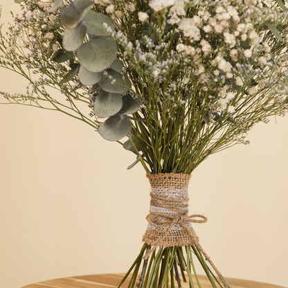 Soft Eucalyptus & Baby's Breath Bridal Bouquet