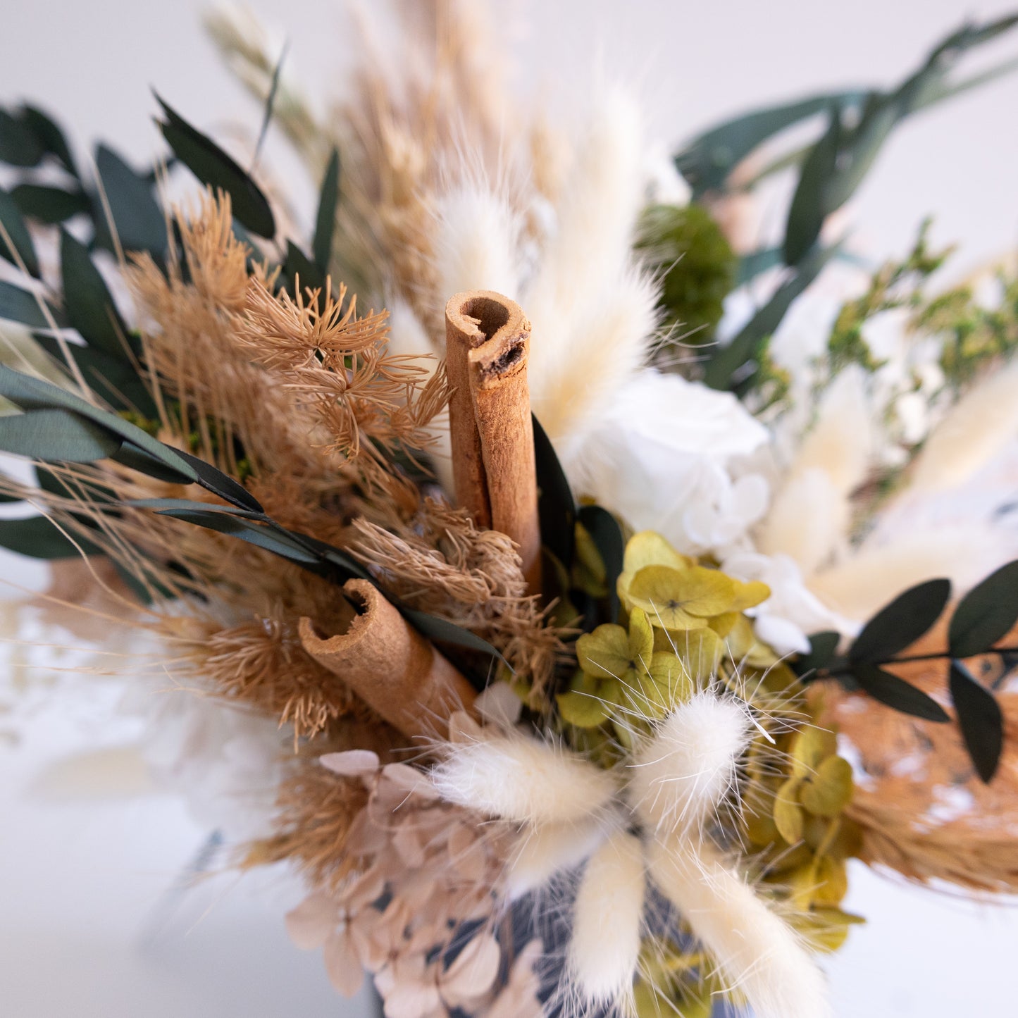 Rustic Cinnamon & Olive Preserved Flower Arrangement | Gift Arrangement