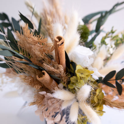 Rustic Cinnamon & Olive Preserved Flower Arrangement | Gift Arrangement