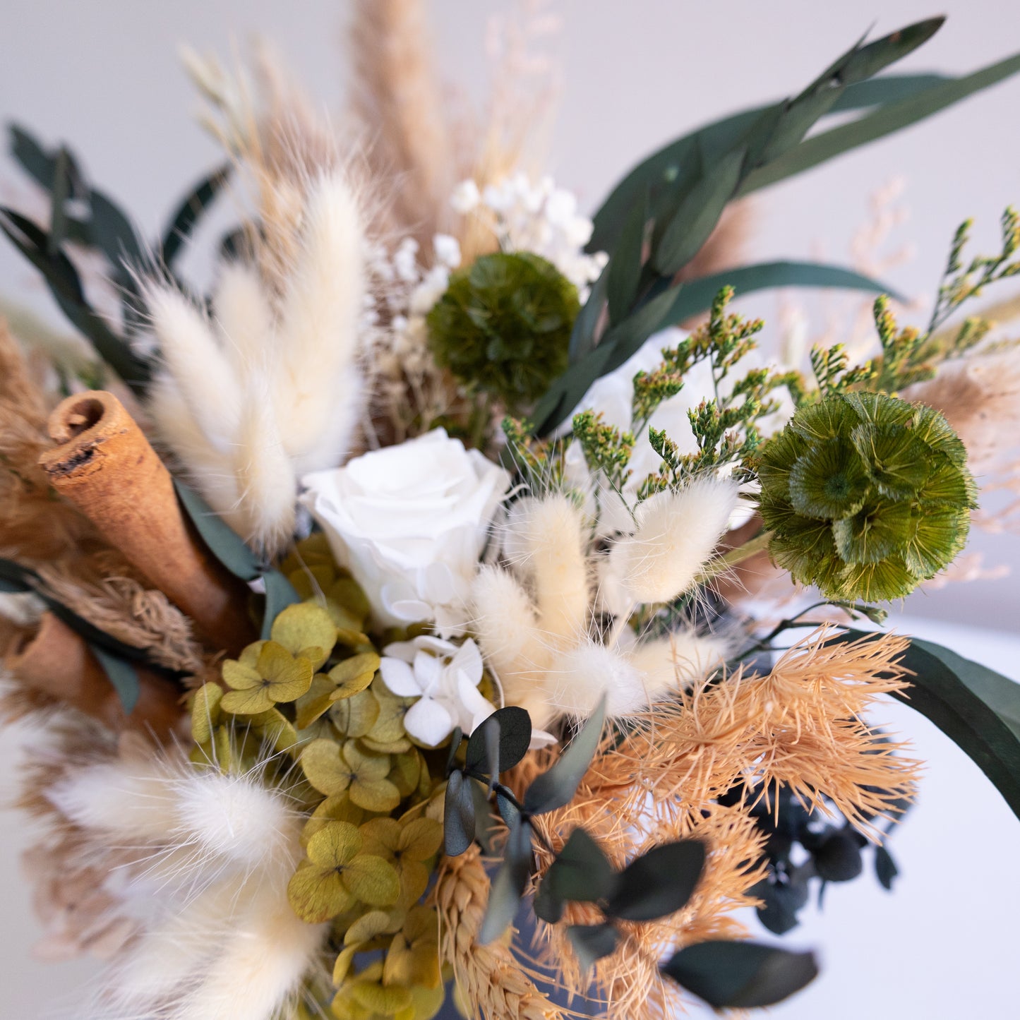 Rustic Cinnamon & Olive Preserved Flower Arrangement | Gift Arrangement