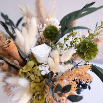 Rustic Cinnamon & Olive Preserved Flower Arrangement | Gift Arrangement