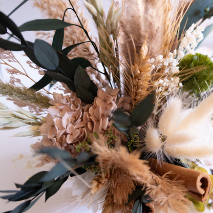 Rustic Cinnamon & Olive Preserved Flower Arrangement | Gift Arrangement