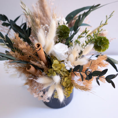 Rustic Cinnamon & Olive Preserved Flower Arrangement | Gift Arrangement
