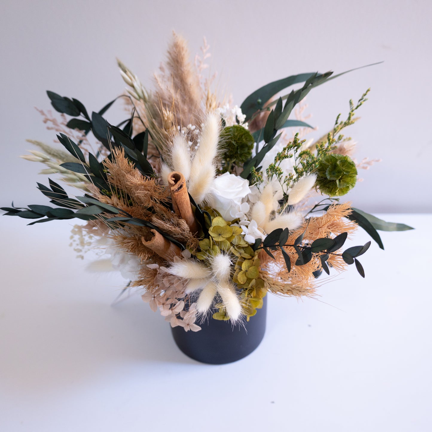 Rustic Cinnamon & Olive Preserved Flower Arrangement | Gift Arrangement