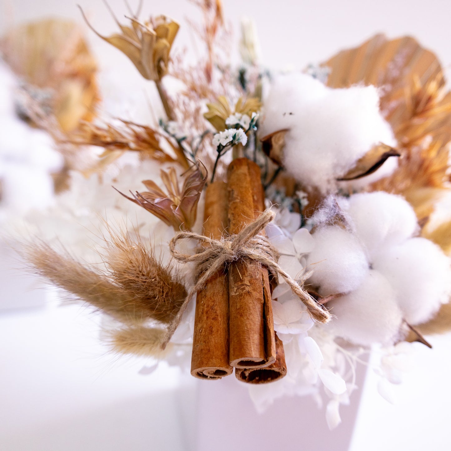 Cotton & Cinnamon Rustic Preserved Flower Arrangement | Gift Arrangement