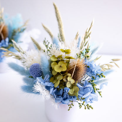 Soft Blue & White Preserved Flower Arrangement | Gift Arrangement