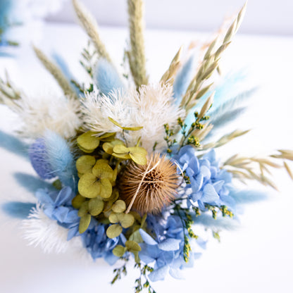 Soft Blue & White Preserved Flower Arrangement | Gift Arrangement