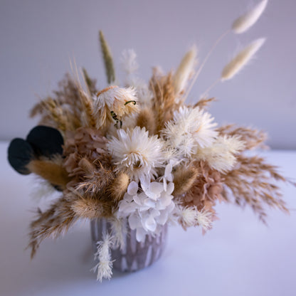 Neutral Preserved Flower Arrangement | Blush & Beige Gift Arrangement