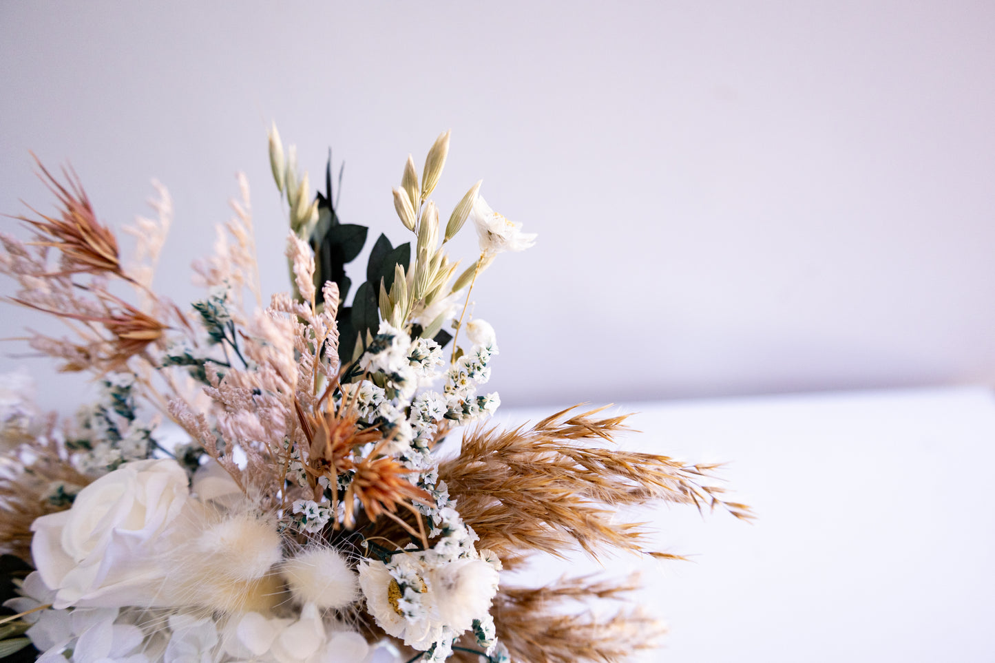 Elegant White & Green Preserved Flower Arrangement | Ceramic Vase Gift (Copy)