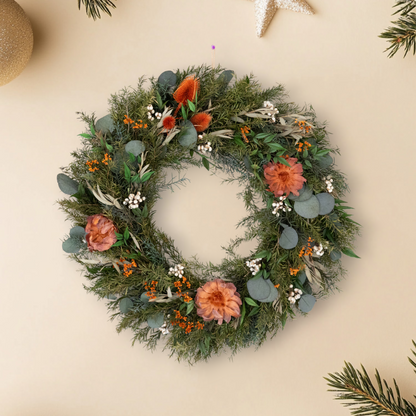 Australian Native Christmas Wreath – Eucalyptus & Protea