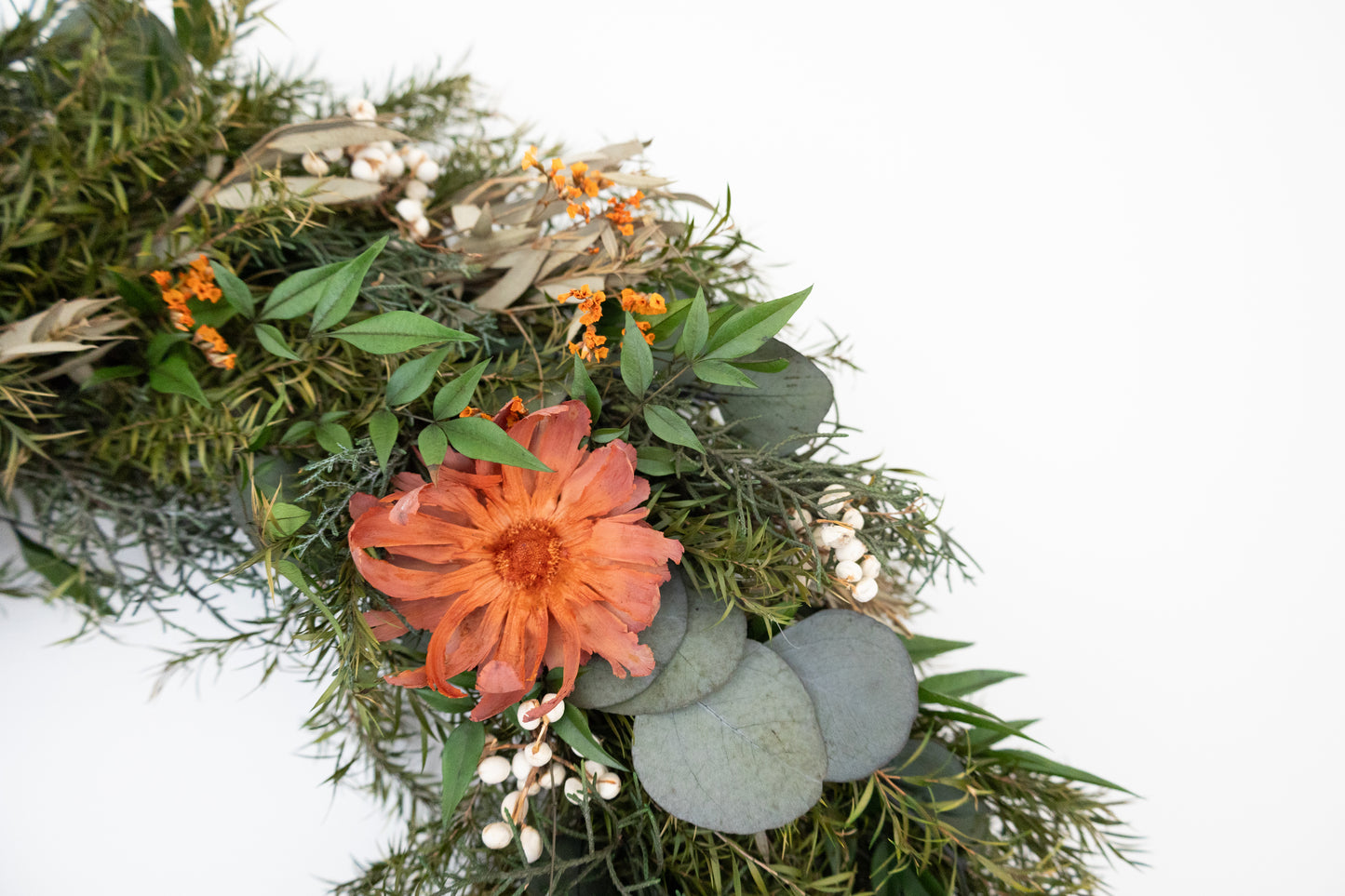Australian Native Christmas Wreath – Eucalyptus & Protea