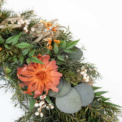 Australian Native Christmas Wreath – Eucalyptus & Protea