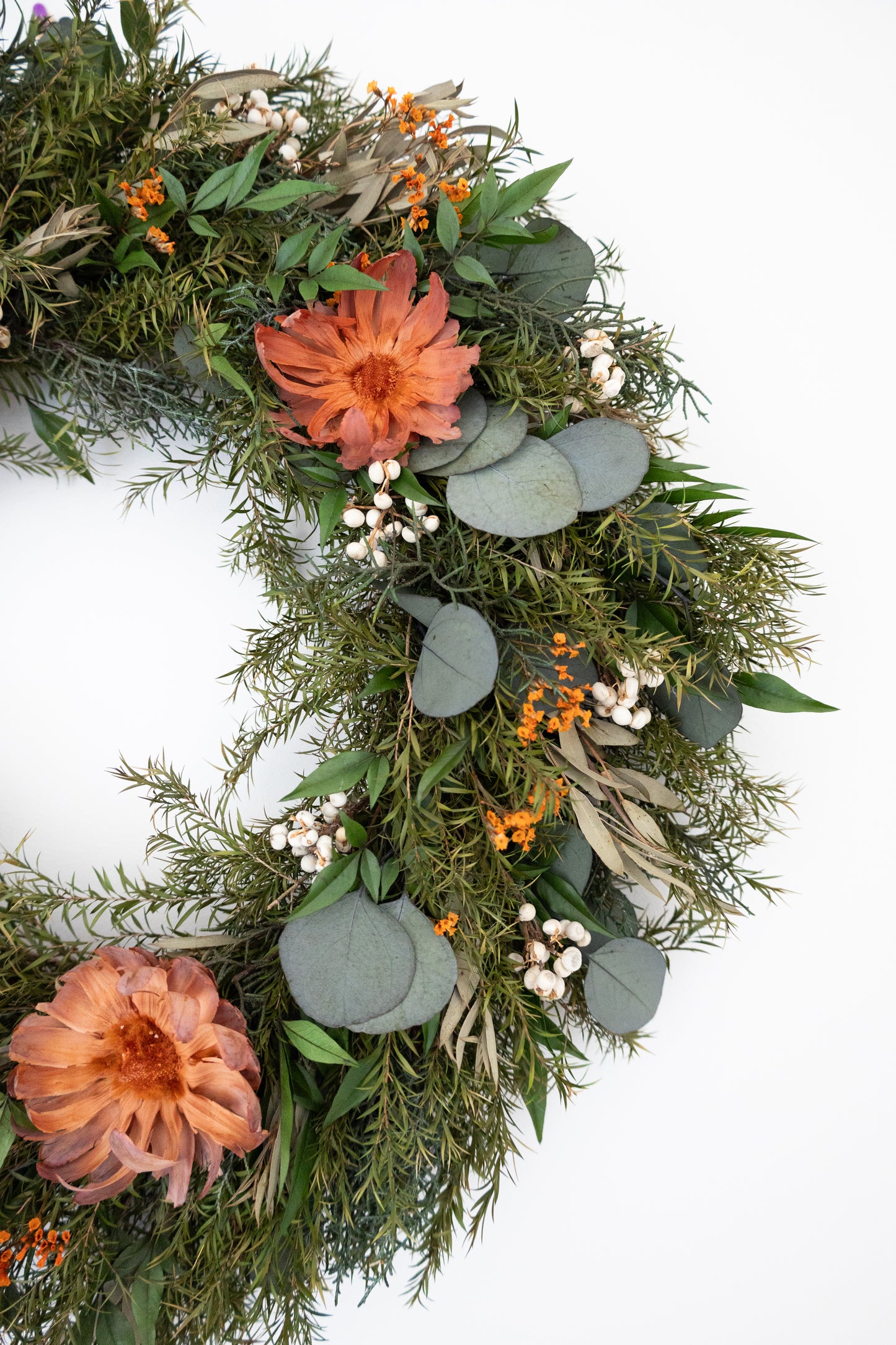 Australian Native Christmas Wreath – Eucalyptus & Protea