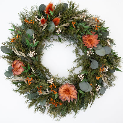 Australian Native Christmas Wreath – Eucalyptus & Protea