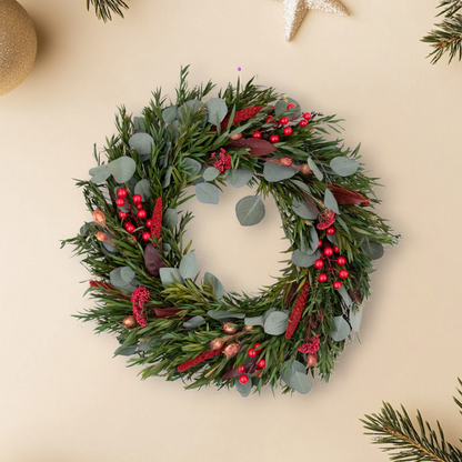 Christmas Wreath – Eucalyptus & Red Berry