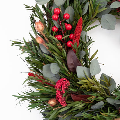 Christmas Wreath – Eucalyptus & Red Berry