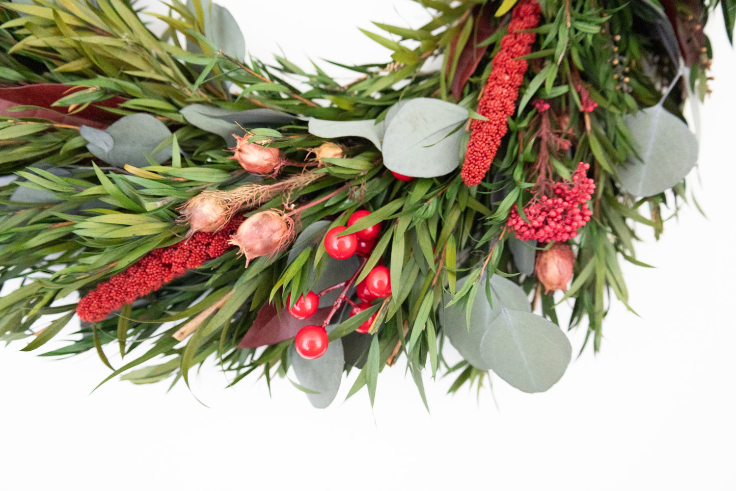 Christmas Wreath - Eucalyptus & Red berry
