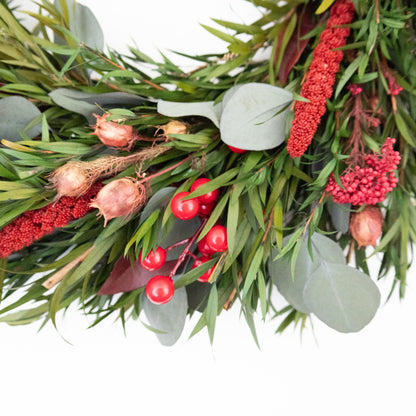 Christmas Wreath – Eucalyptus & Red Berry