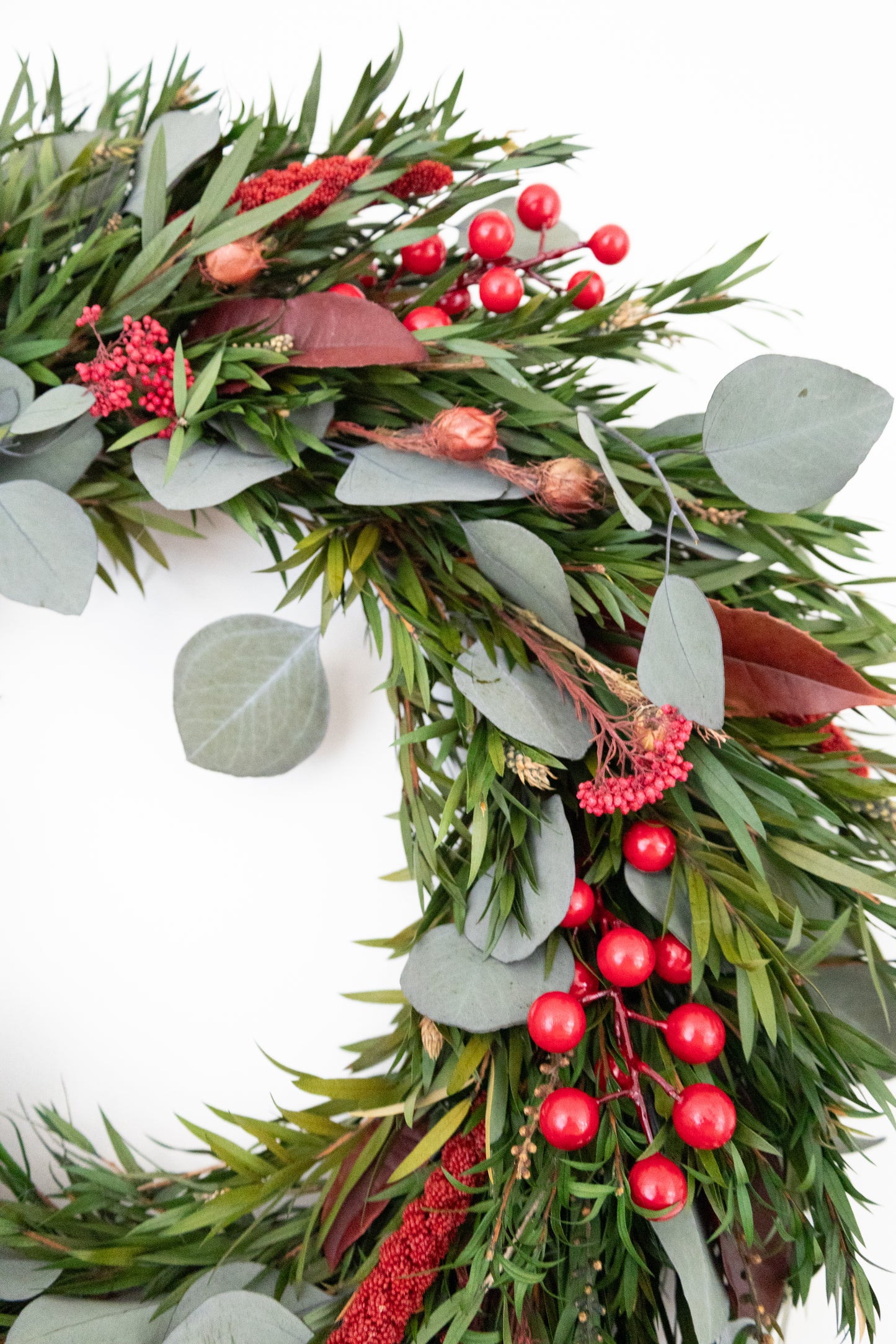 Christmas Wreath - Eucalyptus & Red berry
