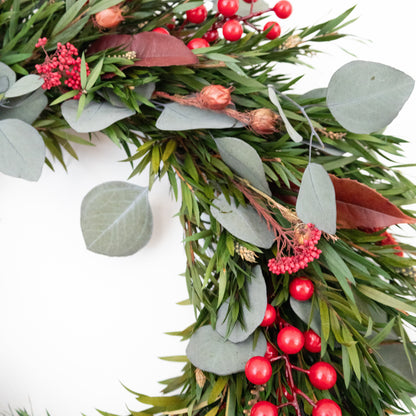 Christmas Wreath – Eucalyptus & Red Berry